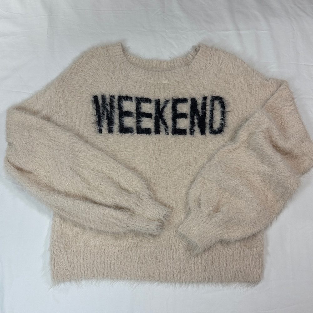 American Eagle Women’s WEEKEND SuperSoft Beige Pullover Sweater Size Medium